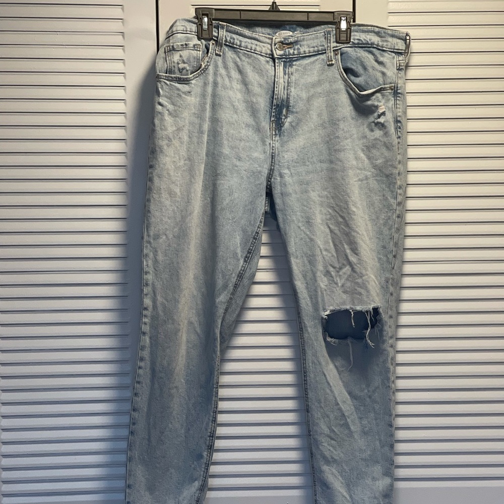 Plus size tall boyfriend jeans